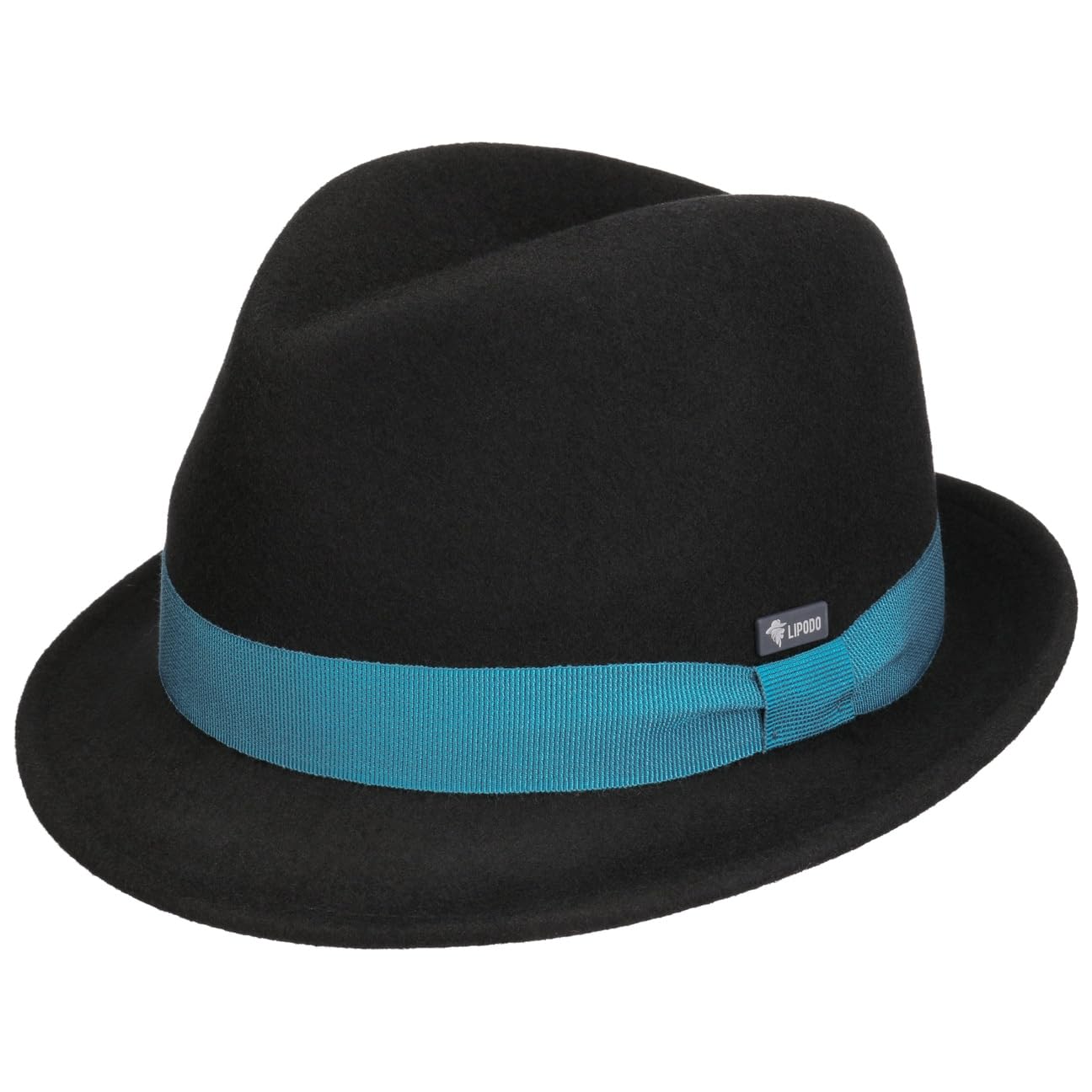 Lipodo Kids Wool Felt Trilby Hat Fedora (One Size - Black) — image 1