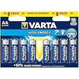 Varta 1x8 High Energy AA LR 6, 04906121418