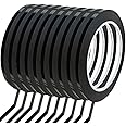 WSPER 10 Rolls 1/8" Whiteboard Tape Self-Adhesive Vinyl Tape for Pinstripe Dry Erase Board Tapes Lines, 131 Feet Long per roll