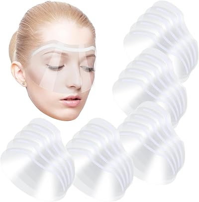 Yeesabella 25 Pcs Clear Face Visors Shower Eye Shields for Spa Salon