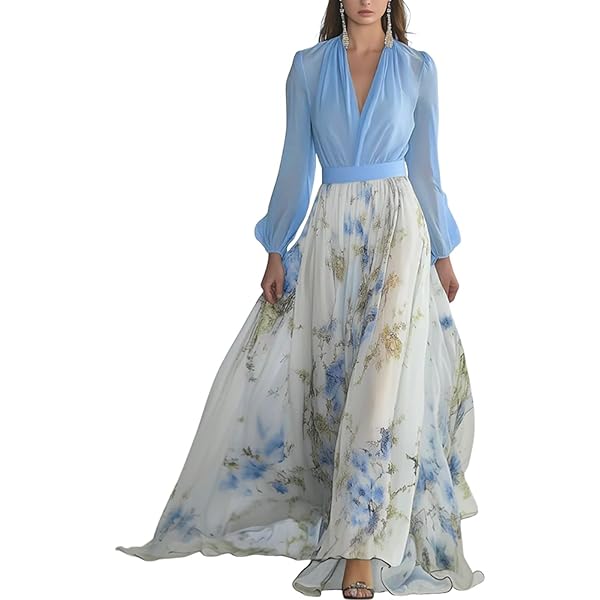 best shoes for a line dress Alex Chiffon Maxi Dress - Blue main image 0