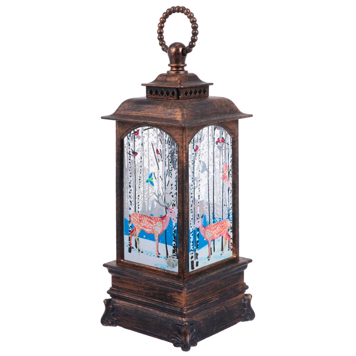 WINOMO Mini Christmas Lanterns Decorative,LED Light Up Christmas Lantern Candle Decorations for Christmas Tree Home Decoration