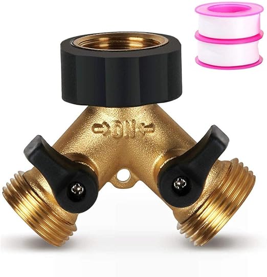 2 Way Brass Tap, Two Way Washing Machine Hose Connector Turn One Tap Into Brass Tap Manifold