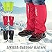 High Leg Gaiters,Lixada Waterproof Non-Slip Outdoor Leg Boots Cover Snow Legging Gaiters for Hiking Walking Climbing Hunting (1 Pair)