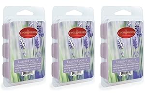 3 Pack CANDLE WARMERS ETC Soy Wax Blend Classic Fragrance 2.5 oz Wax Fragrance Melt Tart, Lavender Vanilla