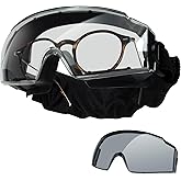 OneTigris Tactical Goggles Over Glasses, Anti Fog Tactical Eyeglasses, Safety OTG Goggles Protection with Interchangeable Len