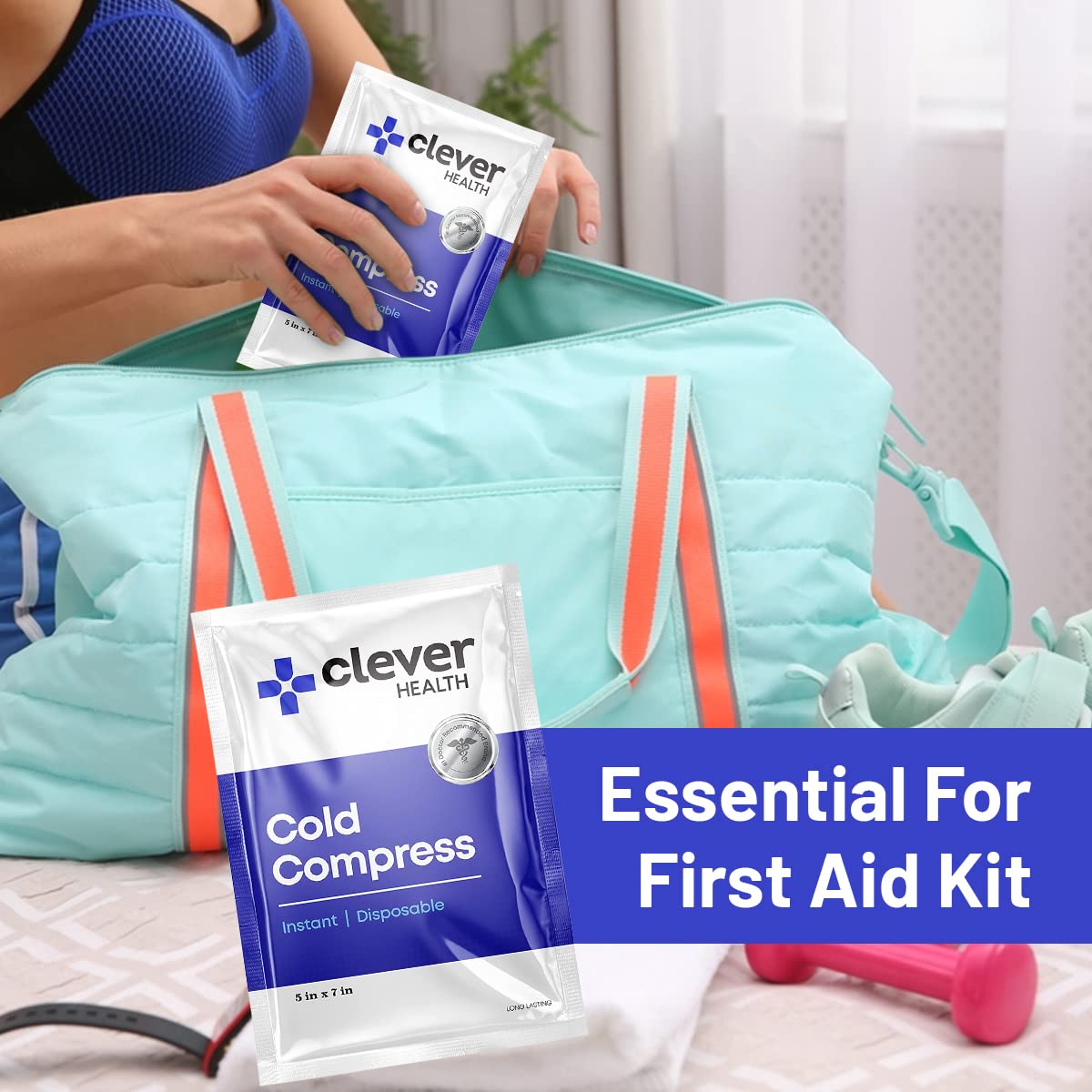 Instant Cold Pack | Disposable Ice Packs - Cold Therapy - for Injuries, Swelling, Inflammation, Muscle Strains, Sprains, Perfect for First aid Kit, Outdoor Activities, Athletes. 5x7 Inches, 6 Pack.