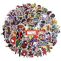 Laptop Sticker Pack 100 Pcs,Sanmatic Superhero Sticker Unique Cool Stickers Waterbottle Notebook Guitar Skateboard Travel Kid Teens Stickers
