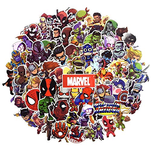 Laptop Sticker Pack 100 Pcs,Superhero Sticker Unique Cool Stickers
