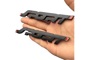 HUAPX 2Pack Metal Car Sport Sticker,3D Premium Car Side Fender Rear Trunk Emblem Logo Badge Decals Compatible for Ford/Jeep/BMW/Dodge Ram/Cadillac/Chrysler/Toyota/Nissan/Chevrolet (Black)