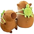 SHINUOER Capybara Plush Cute Capybara Stuffed Animal Kawaii Plush with Turtle Backpack Capybara Gifts Cute Plush Pillow Birthday for Kids Boys Girls 12 Inch