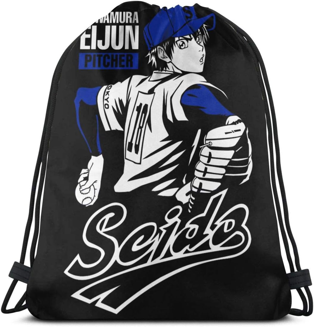 Drawstring Bags Sport Gym Sack Party Favor Bags Wrapping Gift Bag Drawstring Backpacks Storage Goodie Bags Cinch Bags - Diamond No Ace Eijun Sawamura