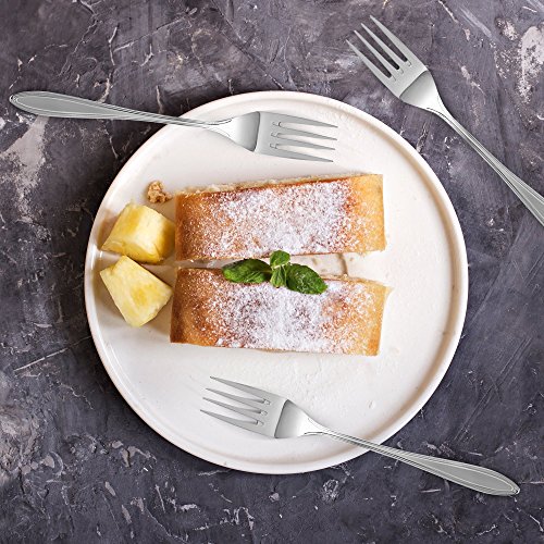 image for Royal 12-Piece Mini Dessert Forks Set - 18/10 Stainless Steel, 6.0