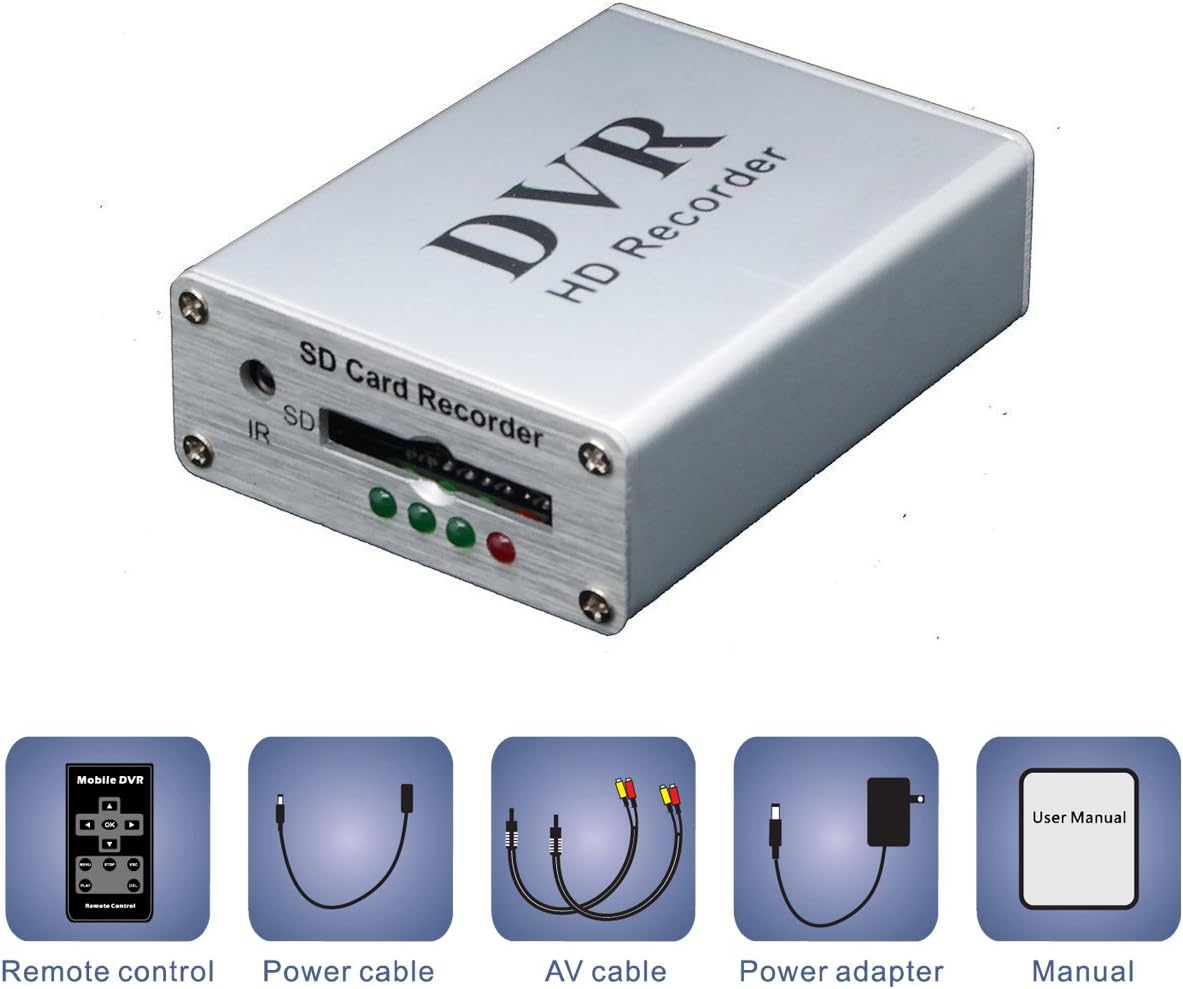 Mini DVR support SD card Realtime Digital Video Recorder for fpv and vehicle HD mini 1 channel