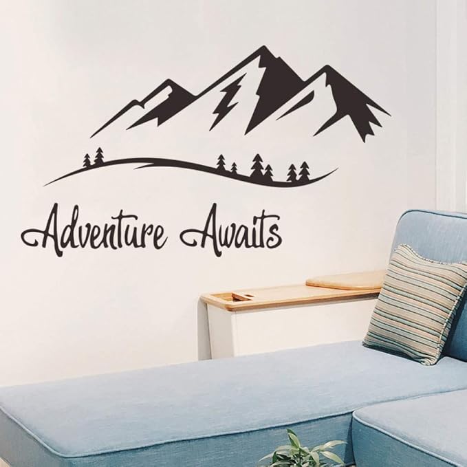 YHFFQ Proverbios en inglés Aventura Espera Etiqueta de la Pared para