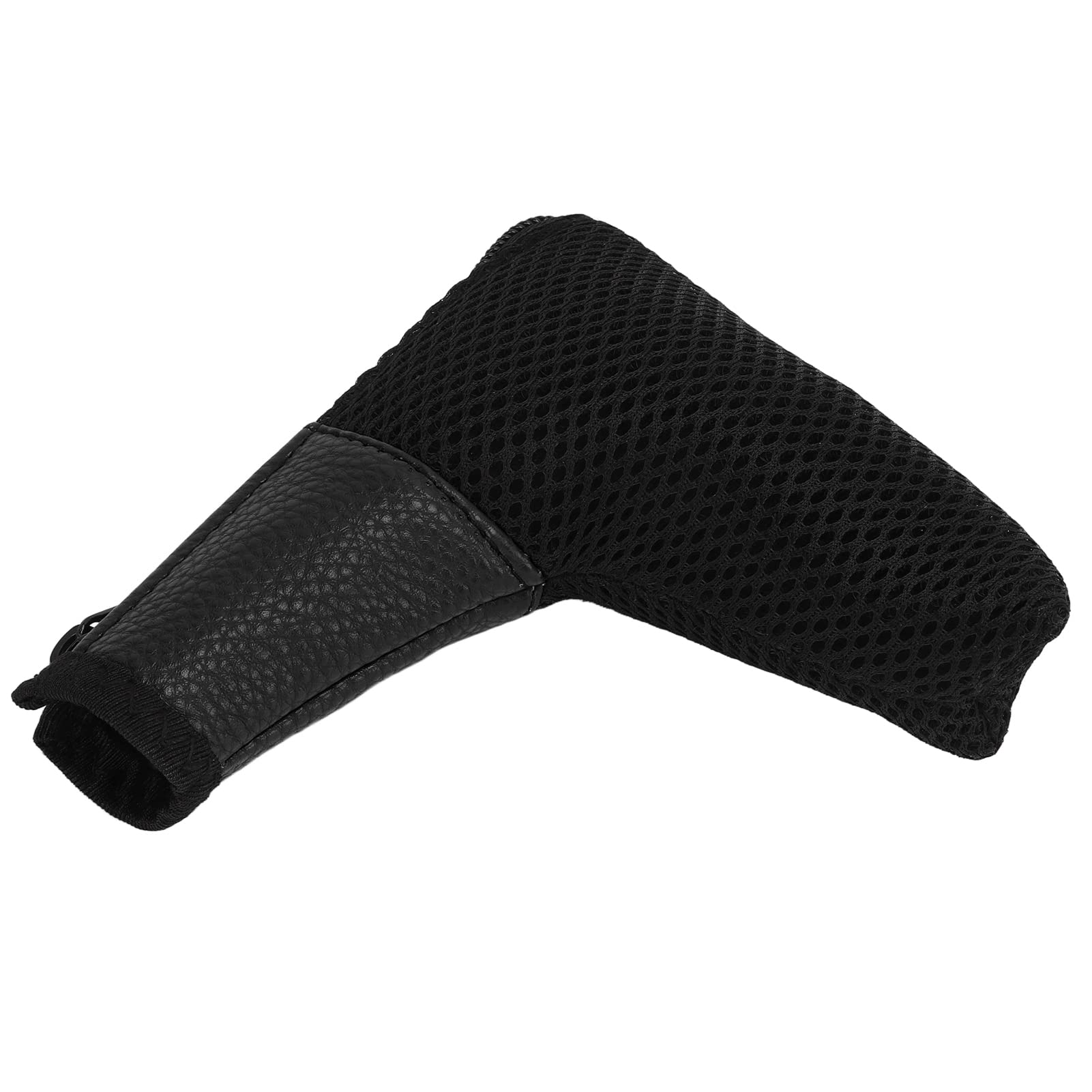 Alvinlite Golf Blade Putter Head Covers Golf Club Head Cover Woven Mesh Leather Zipper Closure Golf Club Protector Golf Putters for Men Women(Black)