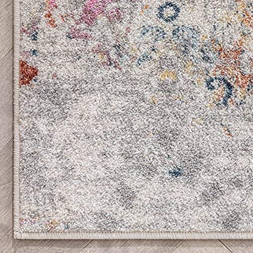 Well Woven Ollie Vintage Ivory Tribal Diamond Stripes Pattern Area Rug