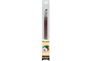 da Vinci Oil & Acrylic Series 5015 Russian Black Sable Paint Brush Set, Multiple Sizes, 3 Brushes (Series 1640, 1840, 1845)