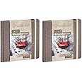 Toned Watercolour 200g/m² Beige, Square Watercolor Notebook, Size 14x14cm, 30 fls (Pack of 2)