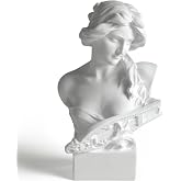 Garwor 6" Artemis Bust Statue, Greek Mythology Resin Sculpture Decor | Greek goddess Artemis bust, ideal for bookshelf desk shelf display, great for mythology and art lovers