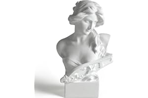Garwor 6" H Greek Goddess Artemis Bust, Greek Mythology Head Statue Home Decor for Bookshelves, Bedroom, Partition, Living Room