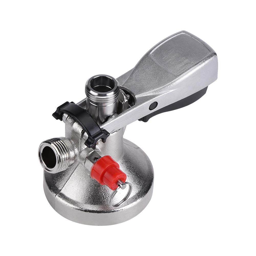 Yosoo G Type Keg Coupler Beer Stainless Steel Dispenser Beer Keg Tap Beer Faucet System G Coupler Wine Accessories for Homebrew Couple Head