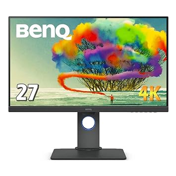 Benq 27インチ デザイナー向けモニターディスプレイ Pd2700u 4khdripssrgb 100kvm機能mstpippbpスピーカー付ピボット