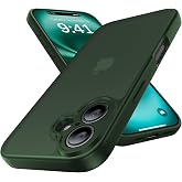 Shiiuou Shockproof for iPhone 16 Case, [Full Camera Protection] [Military-Grade Drop Protection] Protective Anti-Yellow Slim Translucent Matte Skin-Friendly for iPhone 16 Phone Case, Forest Green
