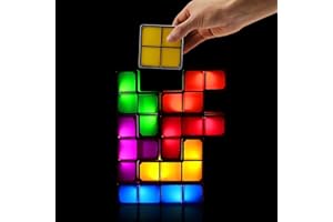 LOSCHEN Night Light,DIY Stackable LED 7 Colors Interlocking Induction Novelty Desk Lamp,3D Puzzle Magic Light Bright Toy for Kids Teens,Gamer Decor Ideal USB Plug