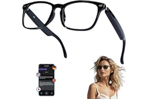 MNVOEQ AI Smart Wireless Bluetooth Translation Glasses for Men/Women with Speakers/Bluetooth&140+ Languages Translation Sports/Travel/Drive/Busniess (C3+AI+Color Change Lenses+Black)