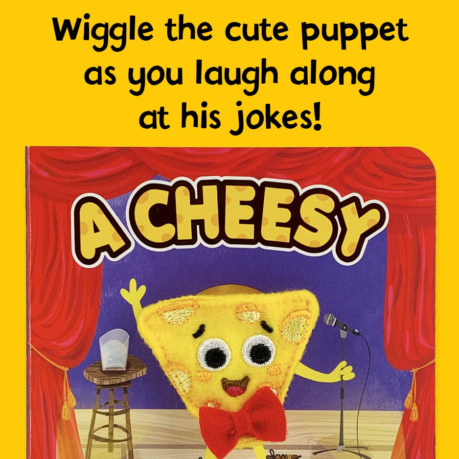 A Cheesy Little Joke Book: Finger Puppet Board Book with Simple Silly Fun for Toddlers