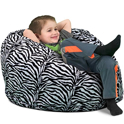 Ultimate Sack Kids Sack Bean Bag Chair Giant Foam Filled Furniture Machine Washable Covers Double Stitched Seams Durable Inner Liner And 100 Virgin Foam Kids Bean Bag Zebra Print Fur Buy Online