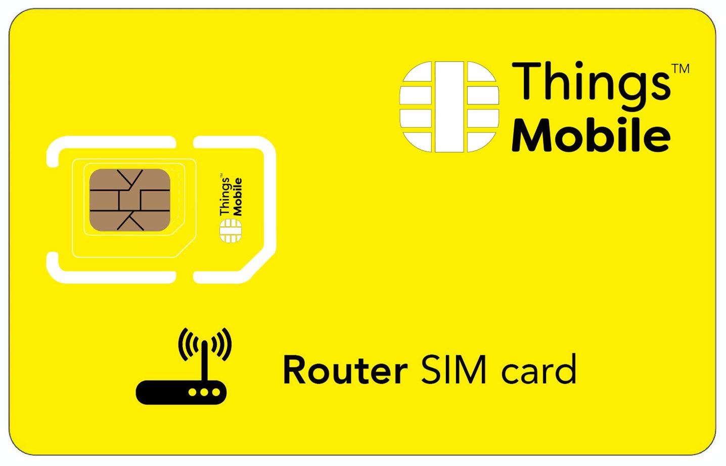 Things Mobile ROUTER SIM Card - Global Coverage, Multi-Operator GSM/2G/3G/4G LTE Network, No Fixed costs, No Expiration Date, €10 Credit Included