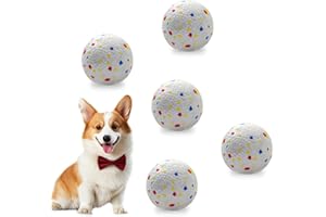 MEKAPLE Dog Toy Balls 2.2 Inch, Indestructible Dogs Balls 5 Pack for Aggressive Chewers, Durable Interactive Toys for Small and Medium Puppy, Perfect for 2.2" Automatic Dog Ball Launcher (ETPU Material)