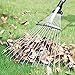 Gonicc 63 inch Professional Adjustable Garden Leaf Rake, Expanding Metal Rake - Adjustable Folding Head From 7 Inch to 22 Inch. Collect Leaf Among Delicate Plants,Lawns and Yards, Hand Garden Scissors