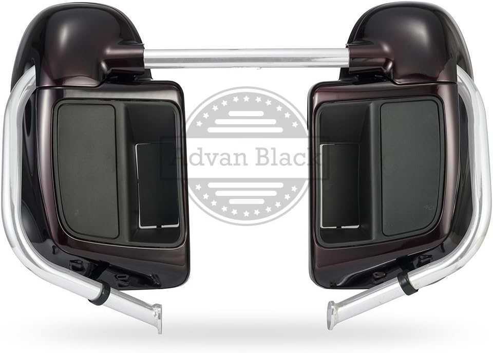 Blackened Cayenne Rushmore Lower Vented Leg Fairings 6.5 inch Speaker Pods For Harley Touring Road Glide FLTR 2014 2015 2016 2017 2018 By Advanblack