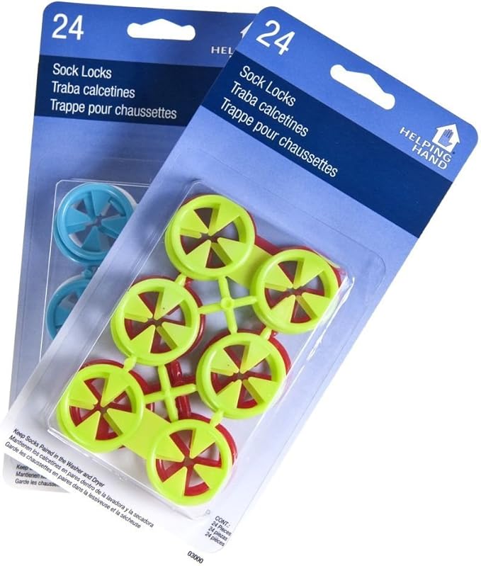 48ct Helping Hand Sock Locks Keep Socks Paired in Washer Dryer Laundry Wash Tool by Helping Hand