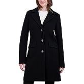 Laundry by Shelli Segal Women's Faux Wool Winter Coat– Single-breasted Dress Coat With Notch Collar