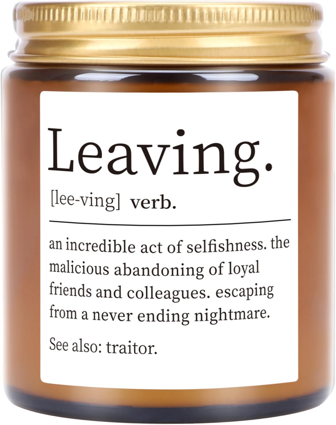 Sorry You're Leaving Candle - Funny Going Away Gift for Coworkers & Colleagues - Lavender Scented 8Oz