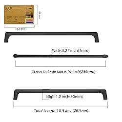 Amerdeco 10 Pack Matte Black Cabinet Pulls 10