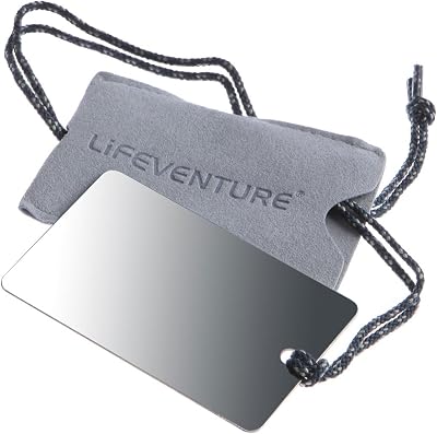 Lifeventure Travel Mirror Stainless Steel 94x64x4 mm Lightweight 22 g