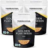 Terrasoul Superfoods Organic Golden Flax Seeds, 6 Lbs (3 Pack)