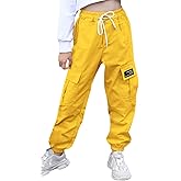 SANGTREE Girls & Womens Drawstring Cargo Jogger Pants,3 Years - Women 3XL