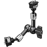 NEEWER 7" Articulating Magic Arm with 360° Ball Heads & Locating Pins for ARRI, Camera Monitor Mount with 1/4" Screws for DSLR Action Camera Monitor Video Light Compatible with SmallRig Cage Rig, ST07