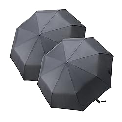 PFFY 2 Packs Travel Umbrella Windproof Auto Open