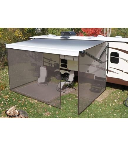 Dometic Tall Patty O'Room Awning Sunscreen Panel - 4' Zippered Extension For Easy Camp Room Setup