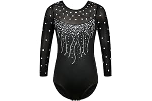 BAOHULU Gymnastics Leotards for Toddler Girls Patriotic Sparkle Red Blue Athletic Dancewear