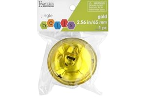 Essentials By Leisure Arts Jingle Bell 2.56in Gold 1pc - Large Gold Craft Bell for Holiday Decorations, Ornaments, DIY Projects, Home Décor, and Jewelry Making