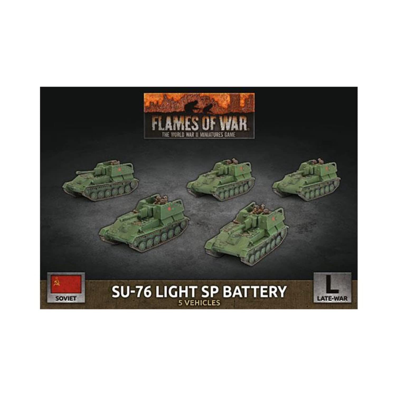Gale Force Nine Flames Of War - Soviet SU-76 Light SP Assault Guns Battery (SBX65)