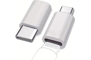 2pcs, for Lightning Female to USB C Male Adapter, Only Applicable for Charging and Data Transfer,White